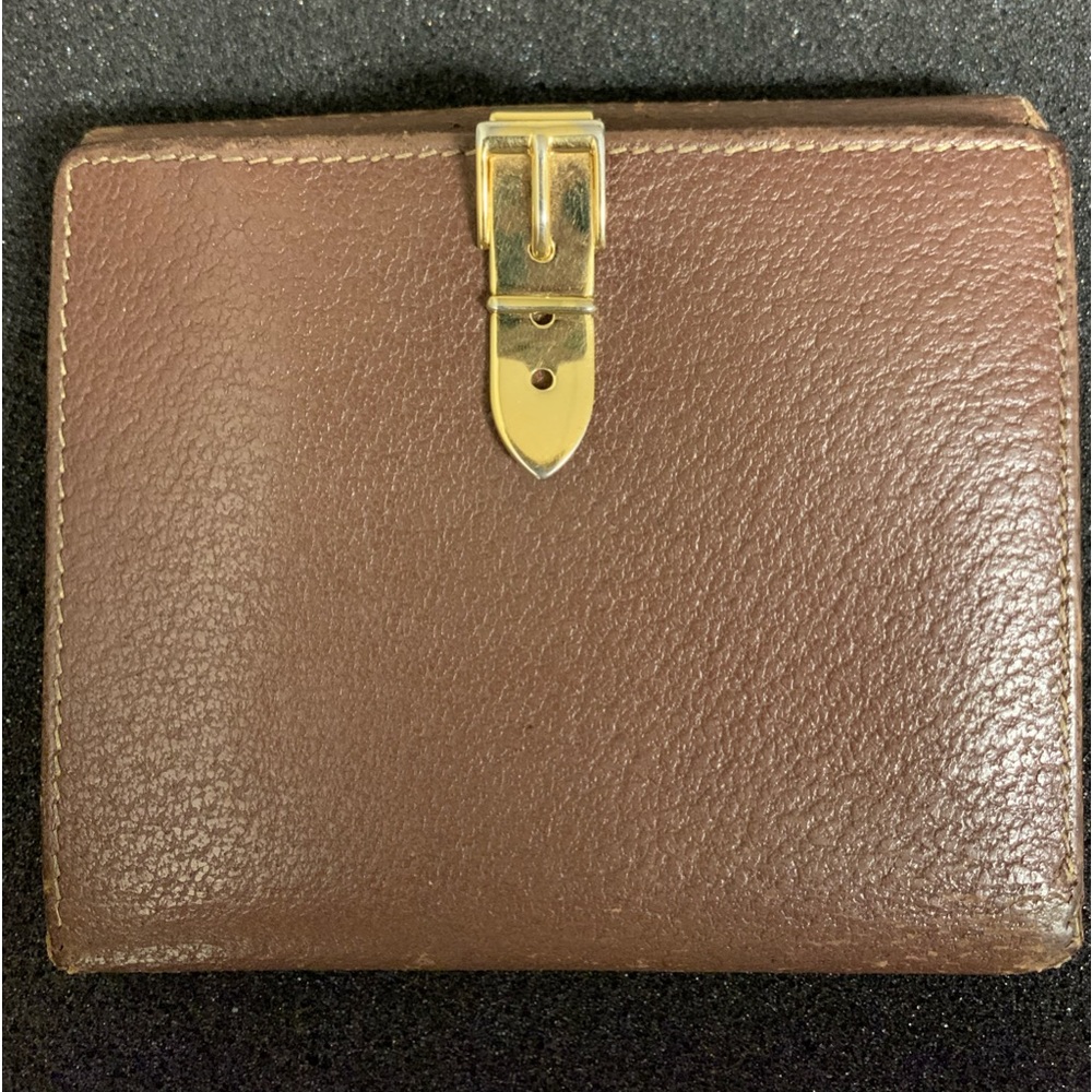 Gucci Authentic vintage  brown leather bifold wallet